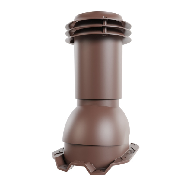 Выход вентиляции канализации Viotto, для профнастила С21, коричневый шоколад (RAL 8017)