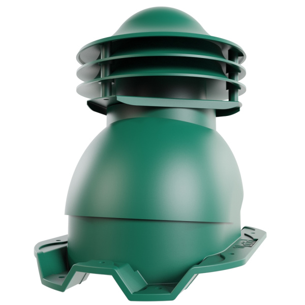 Универсальный выход вентиляции Viotto, для профнастила С21, зеленый мох (RAL 6005)